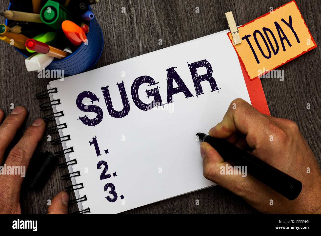 Handwriting text Sugar. Concept meaning sweet crystalline substance