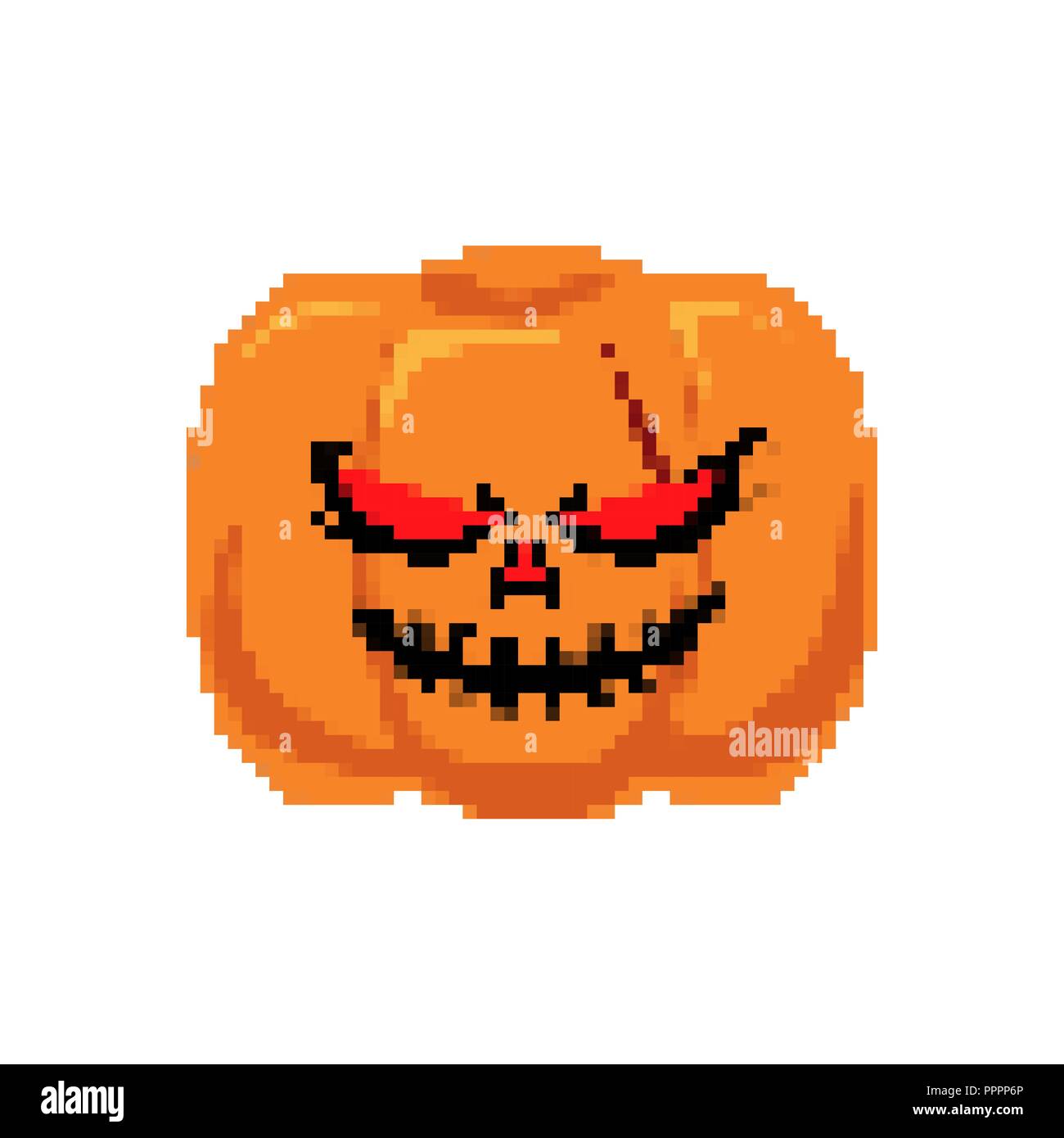 Scary face pixel art