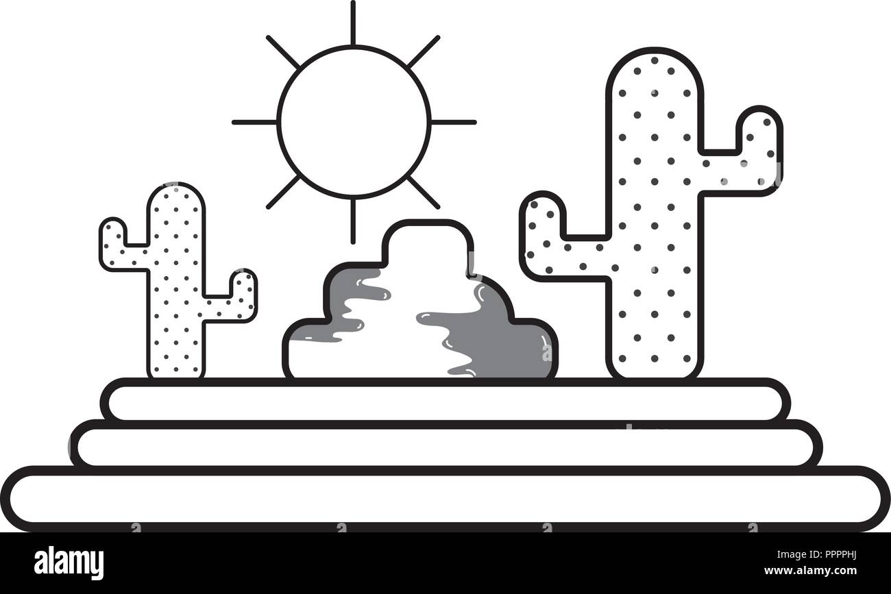 Dry landscape desert under Stock Vector Images - Alamy