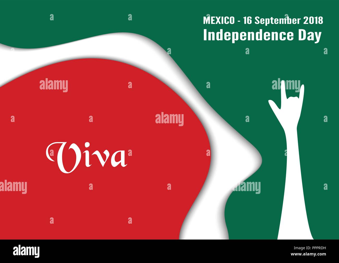 Vector illustration for Mexico independence day on 16 September for celebrated background. Stock Vector