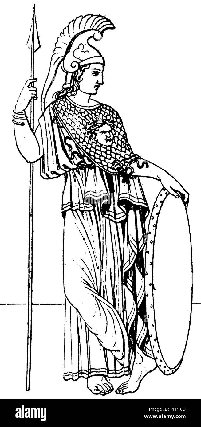 Minerva Goddess Of Classical Antiquity Stock Photo