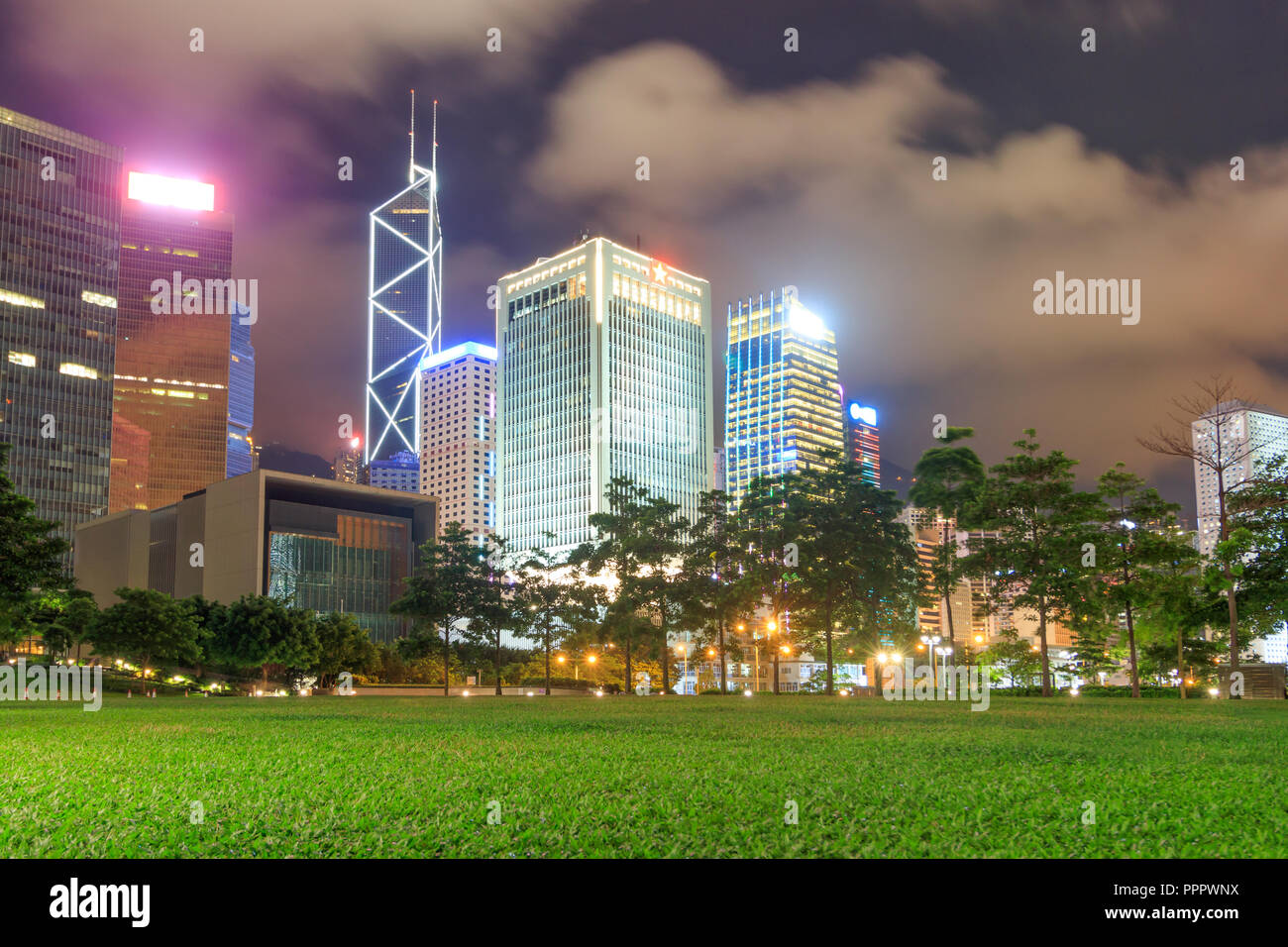 Hong Kong Island Skyline Stock Photo Alamy