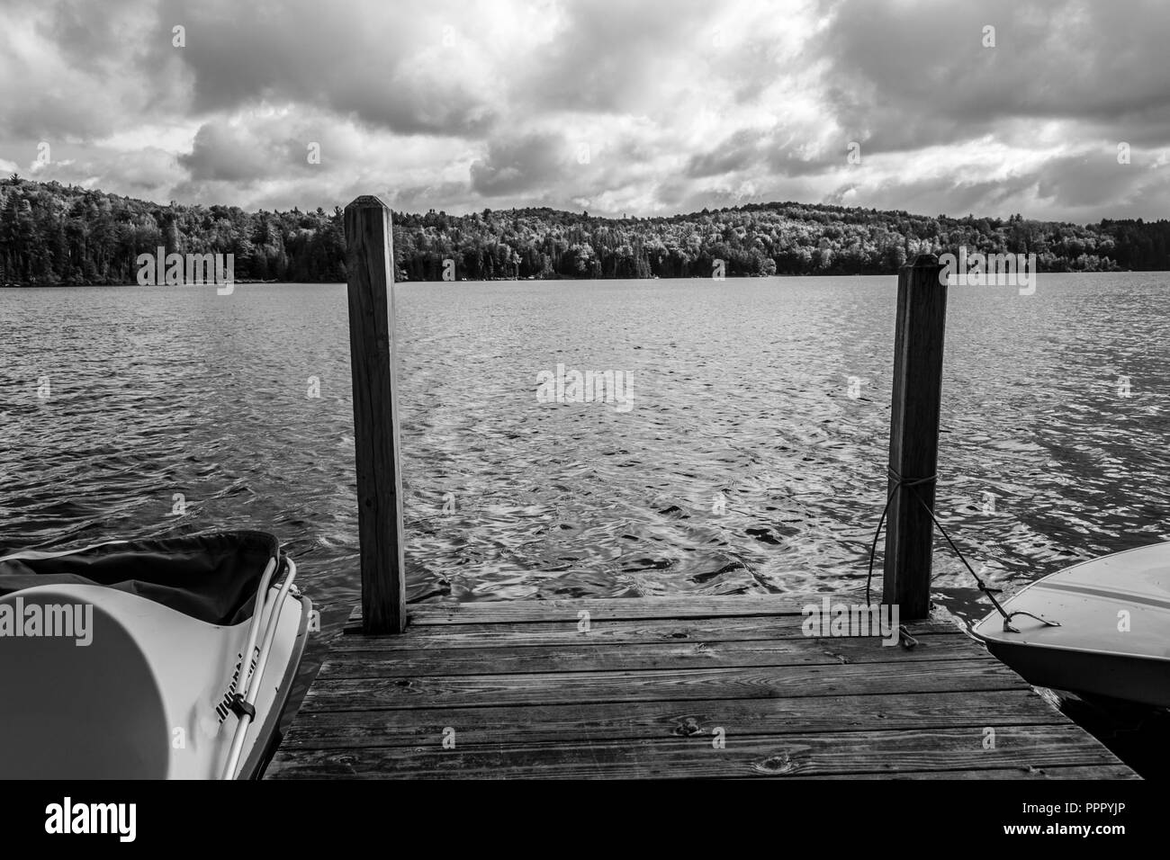 The Adirondack Mountains in NY state (USA)  contain multiple lakes and forests Stock Photo