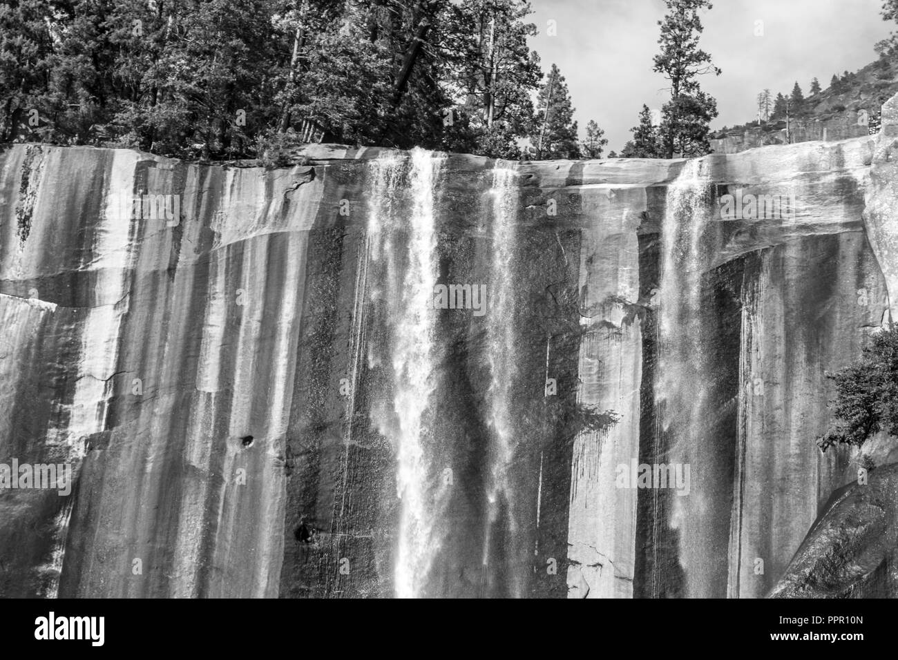 Yosemite National Park is famous for its many impressive waterfalls Stock Photo