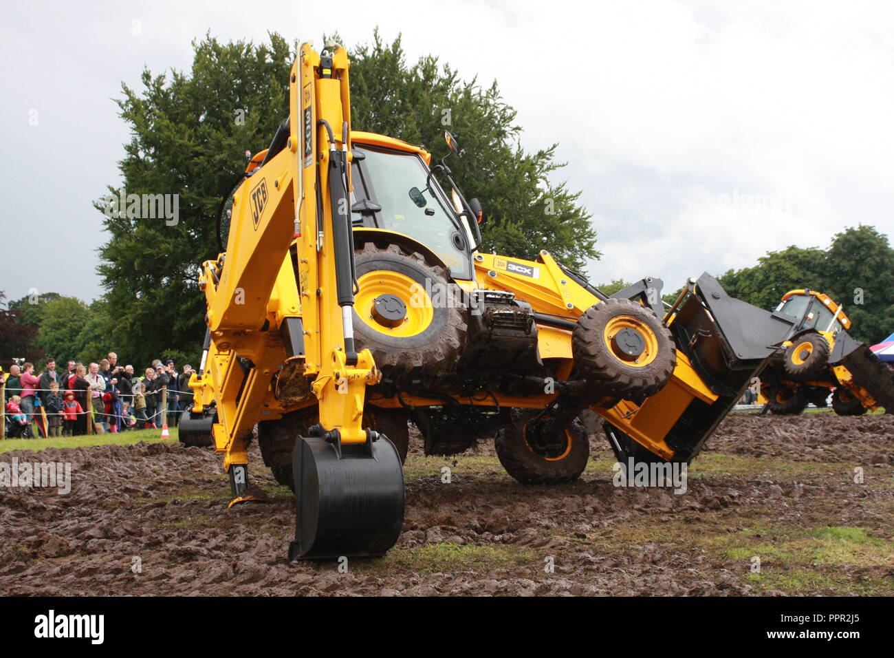 JCB Dancing Diggers Stock Photo Alamy