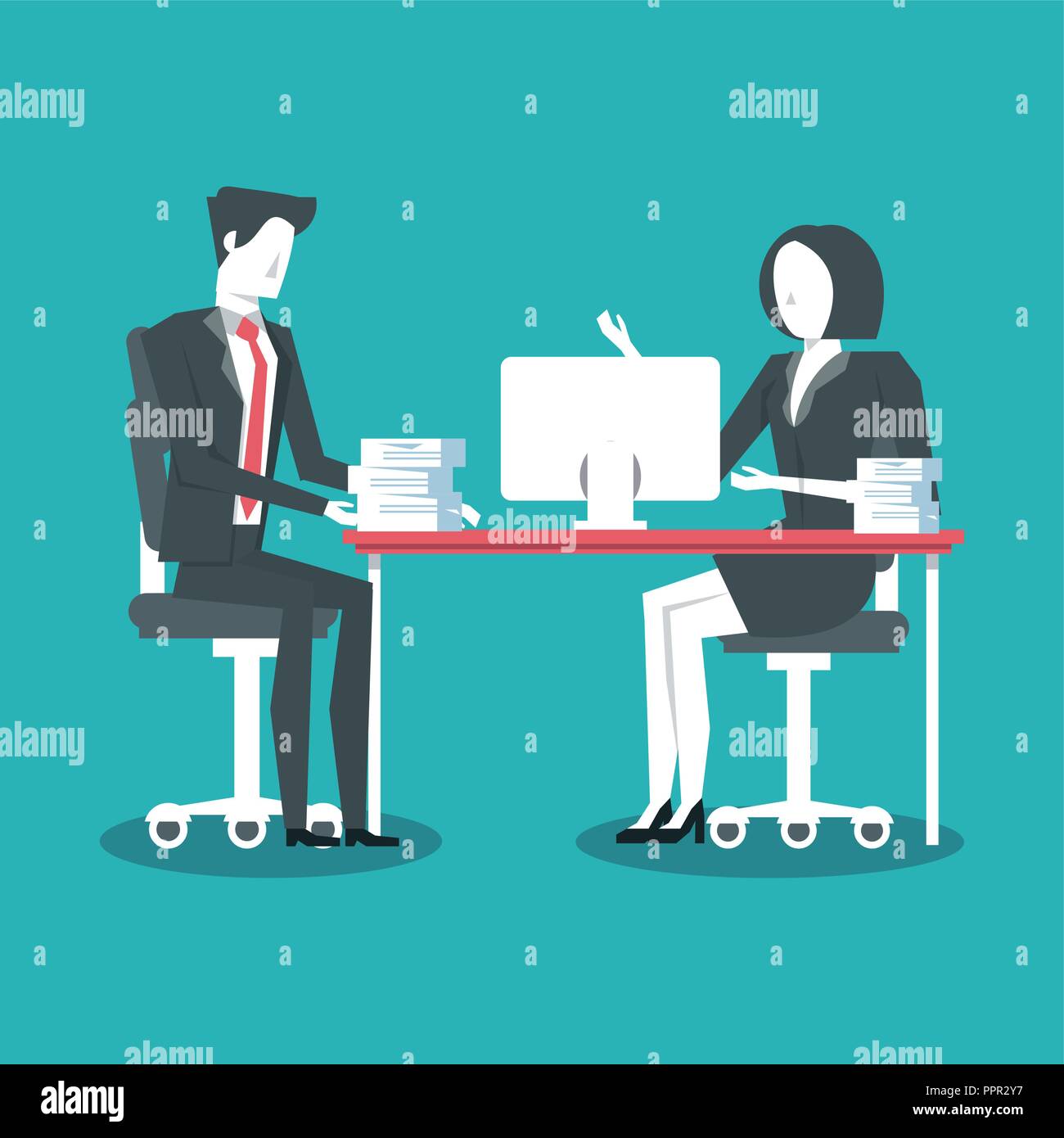 Coworkers documents Stock Vector Images Alamy