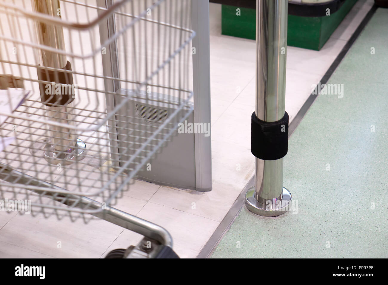 Antitheft device Scanner entrance gate for prevent theft in supermarket store Stock Photo Alamy