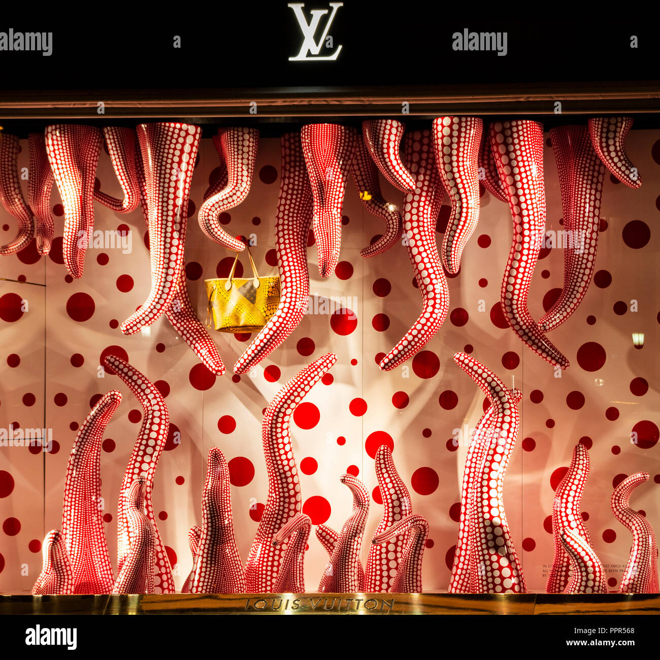 Louis Vuitton store in Barcelona, Spain. Stock Photo