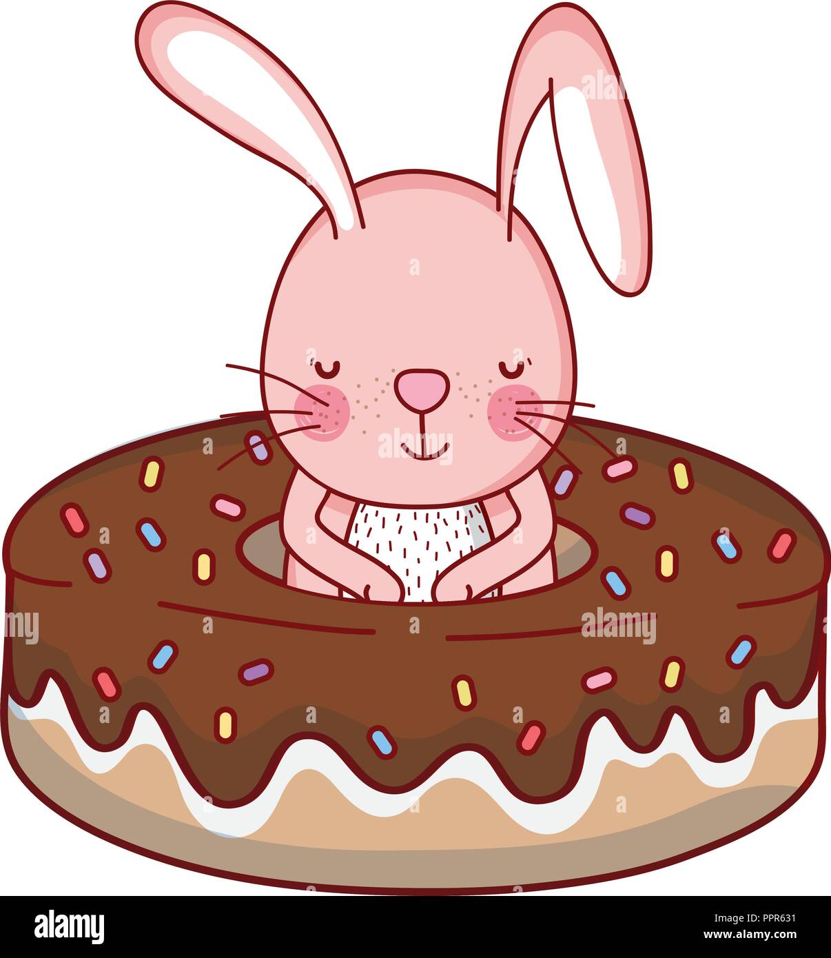 Cute tender rabbit character Stock Vector Images - Alamy