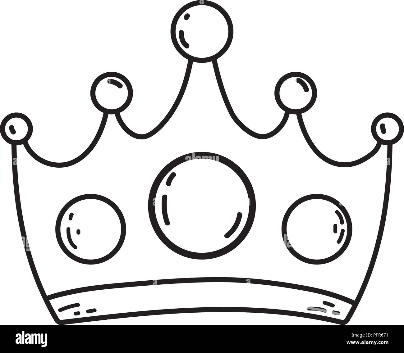 Queen crown icon outline illustration hi-res stock photography and images -  Alamy