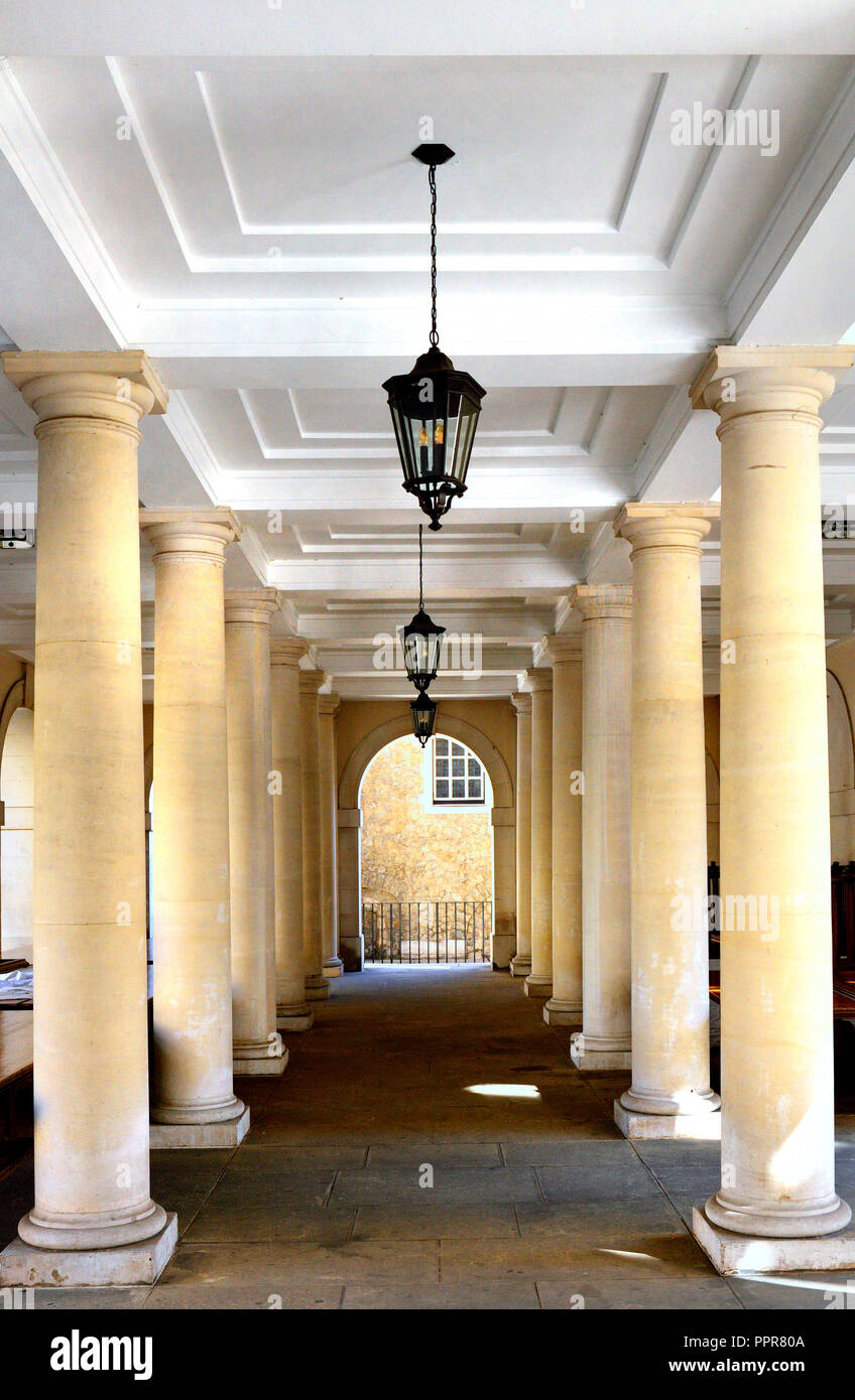 Pump Court Cloisters between Church Court and Pump Court in Inner Temple, London, England, UK. Stock Photo