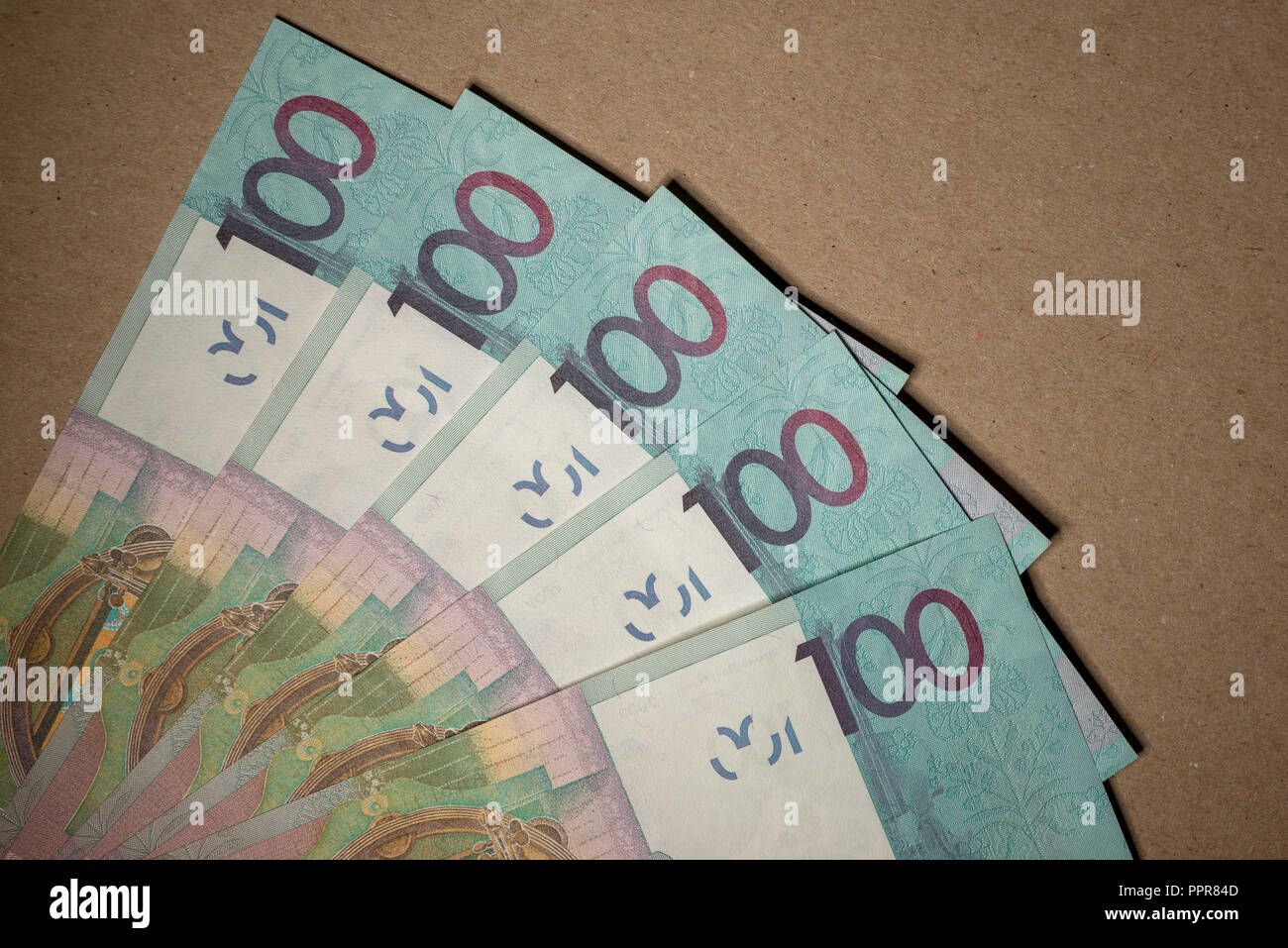 Cash Belarusian money after the devaluation. Salary or credit Stock Photo