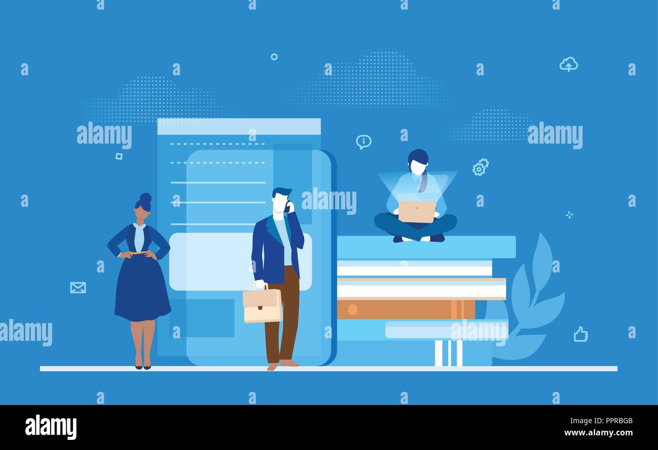 Business strategy - flat design style colorful illustration Stock ...