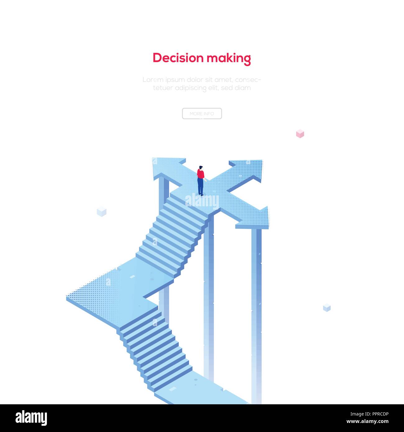 Decision making - modern isometric vector web banner Stock Vector Image ...