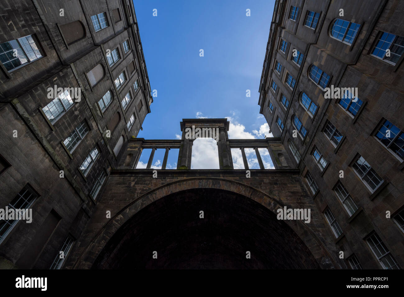 Historic building with street tunnel, Edinburgh, Scotland, United Kingdom Stock Photo Alamy