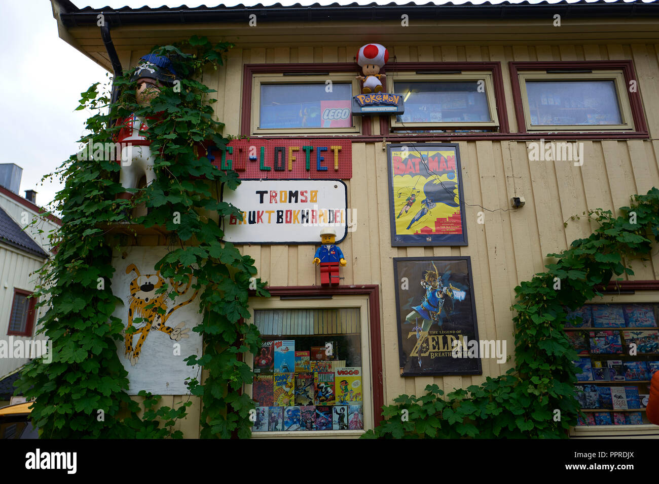 Front Of The LEGO-LOFTET Comic, Book And Toy Shop In Tromso, Troms County,  Norway Stock Photo - Alamy