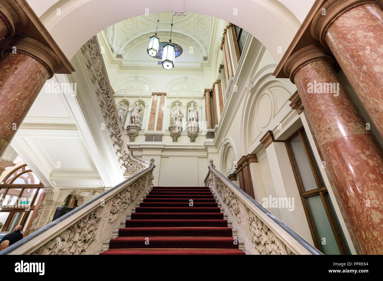 Historic staircase at the British Foreign and Commonwealth Office in Westminster, London, England, UK Stock Photo