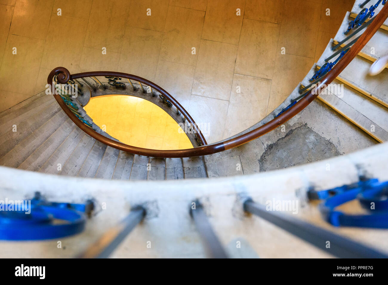 The Nelson Stairway at Somerset House, spiral staircase, period stairs, London, UK Stock Photo