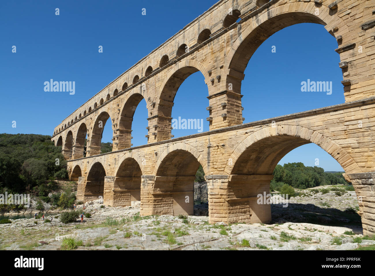 Pont du Gard in southern France. Stock Photo