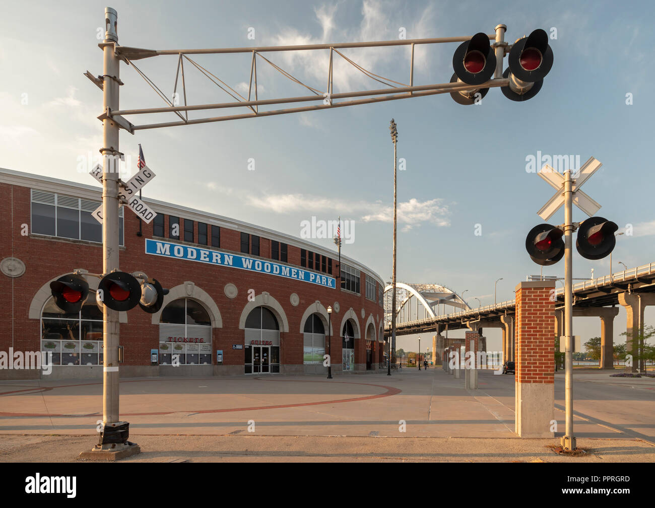 Davenport, Iowa Modern Woodmen Park, a baseball stadium next to the
