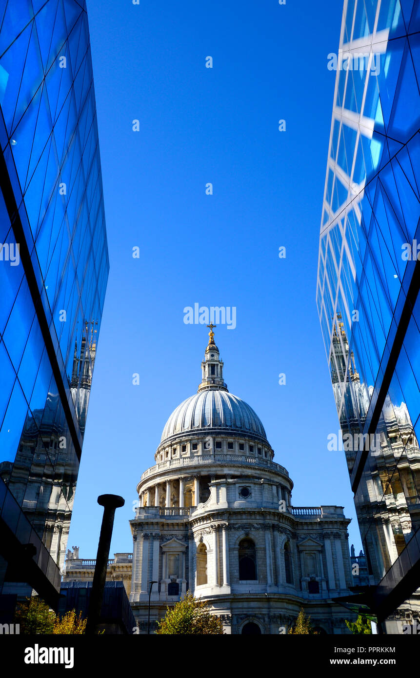 St Paul's Cathedral seen from One New Change, London, England, UK. Stock Photo