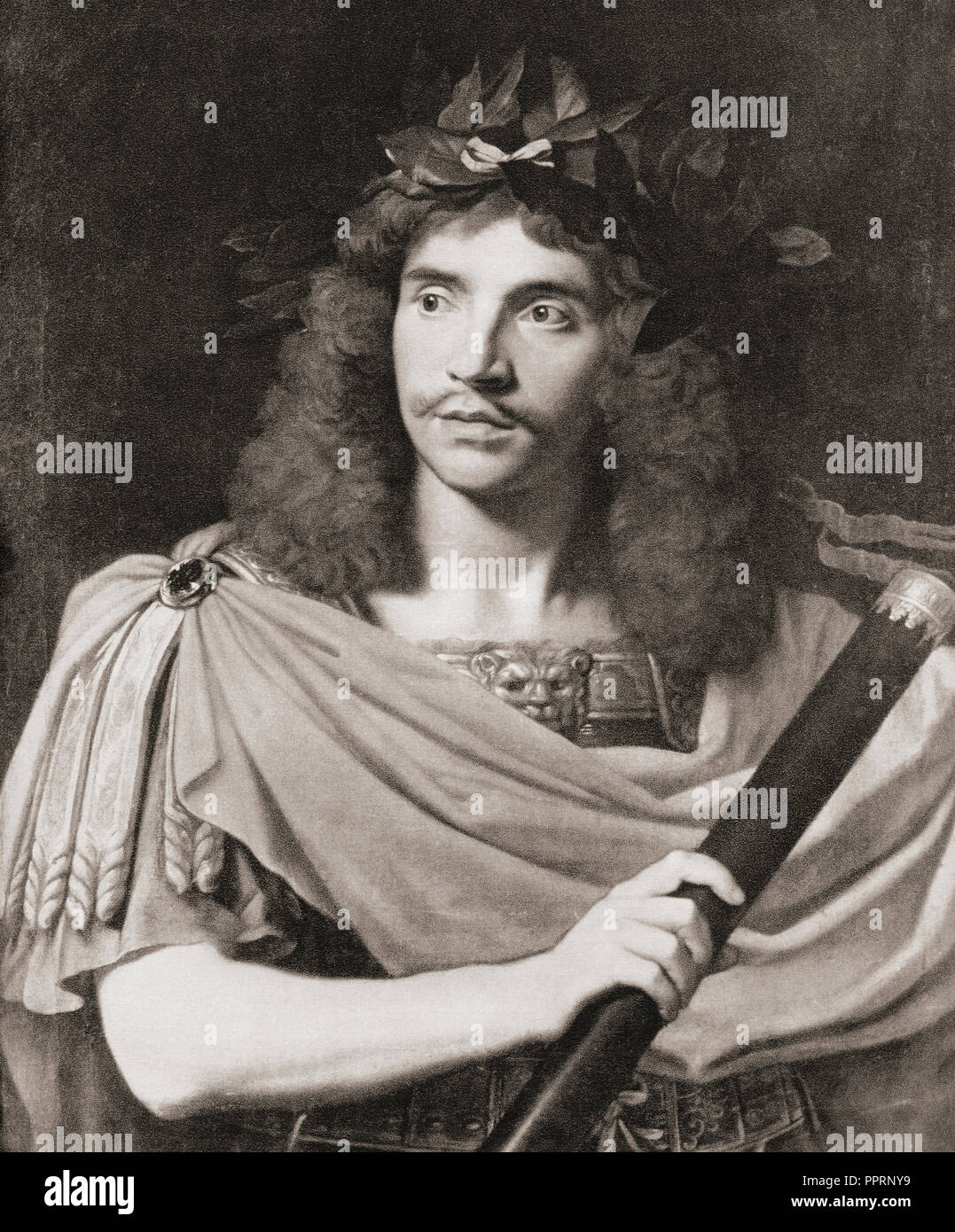 Jean-Baptiste Poquelin, known by his stage name Molière, 1622 – 1673.  French playwright, actor and poet. Stock Photo