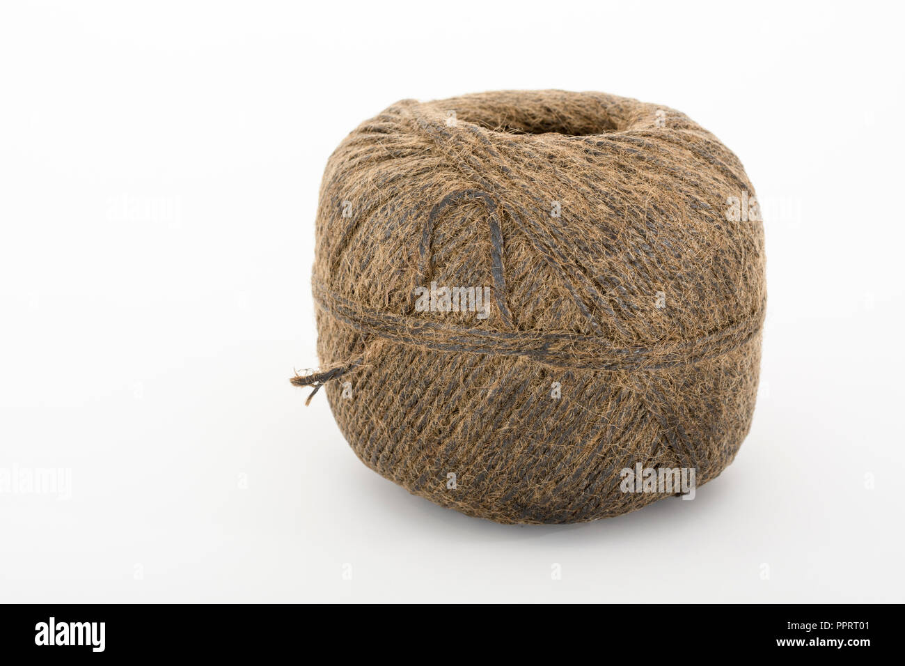 Natural tarred sisal garden twine / string. Ball of string Stock Photo ...