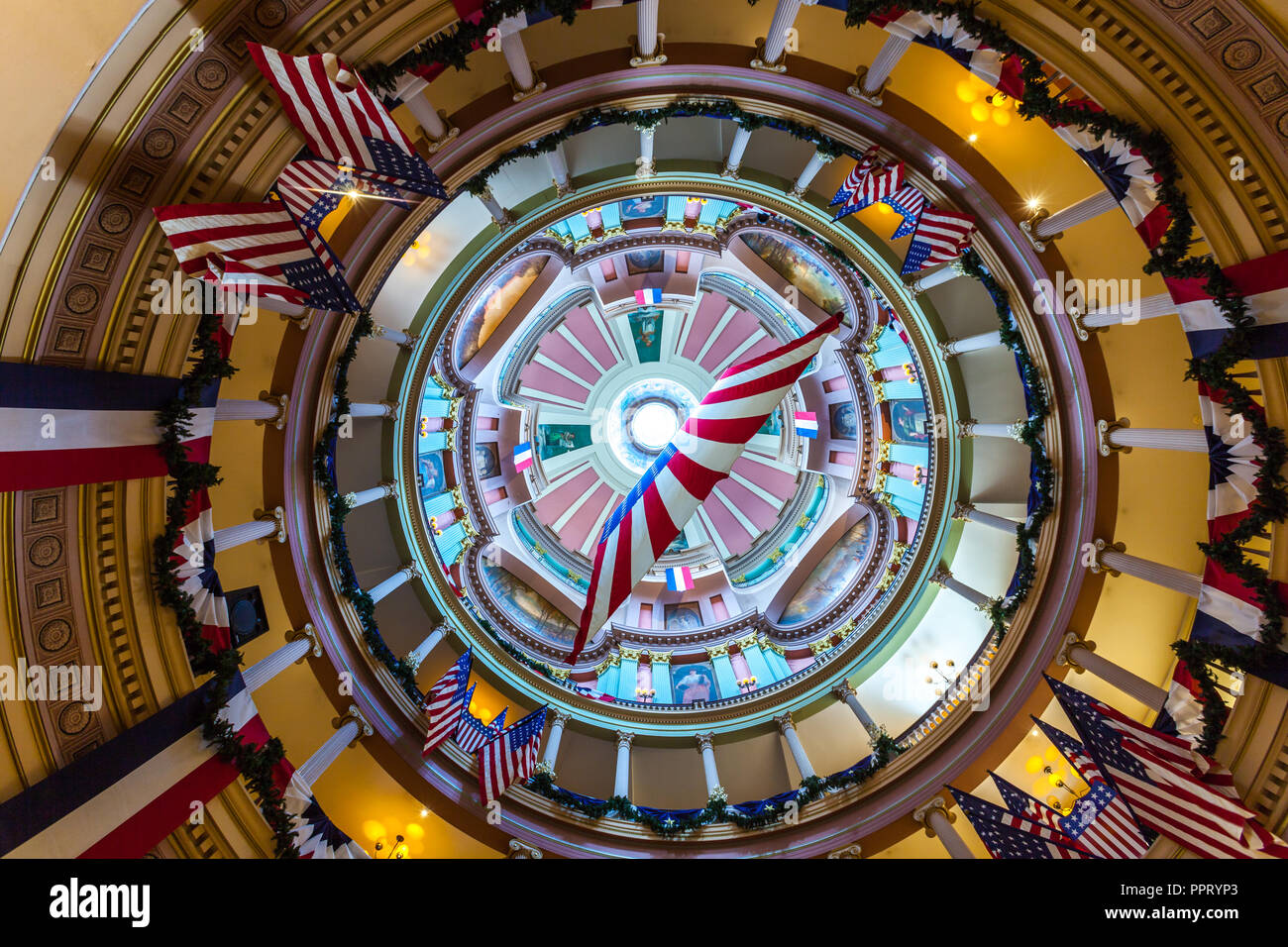ST. LOUIS, MO, USA - JULY 9, 2018 - Replica of the Garrison flag ...
