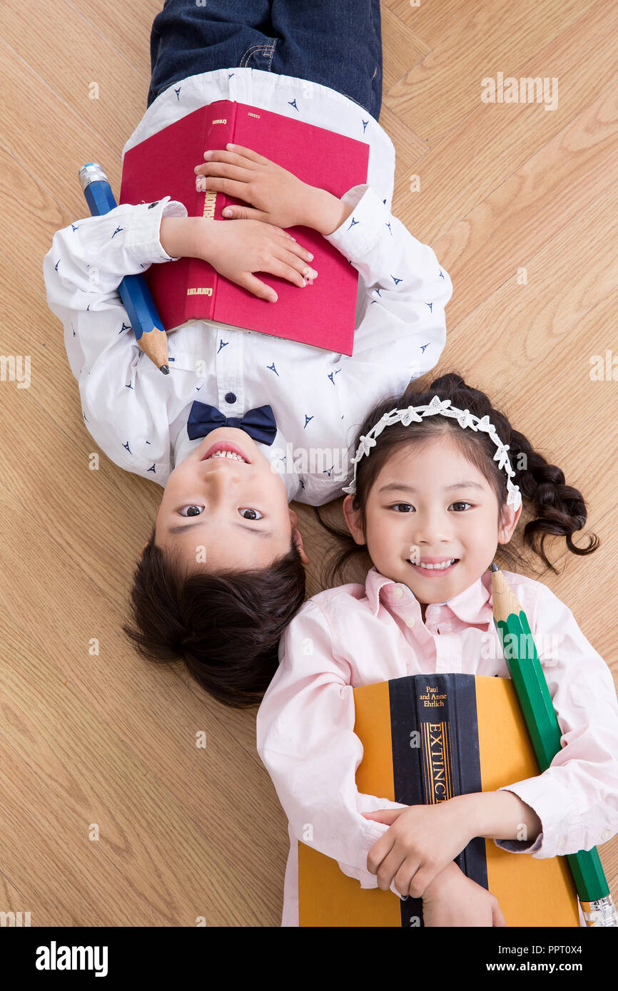 Children Education Little Boy And Girl With Native English