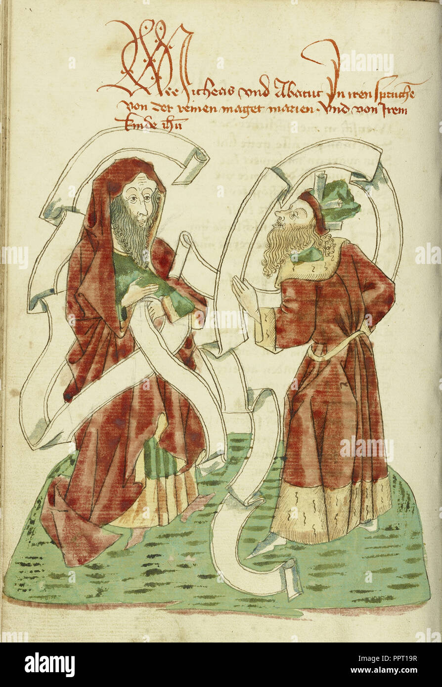 Micah and Habakkuk; Follower of Hans Schilling, German, active 1459 - 1467, from the Workshop of Diebold Lauber German