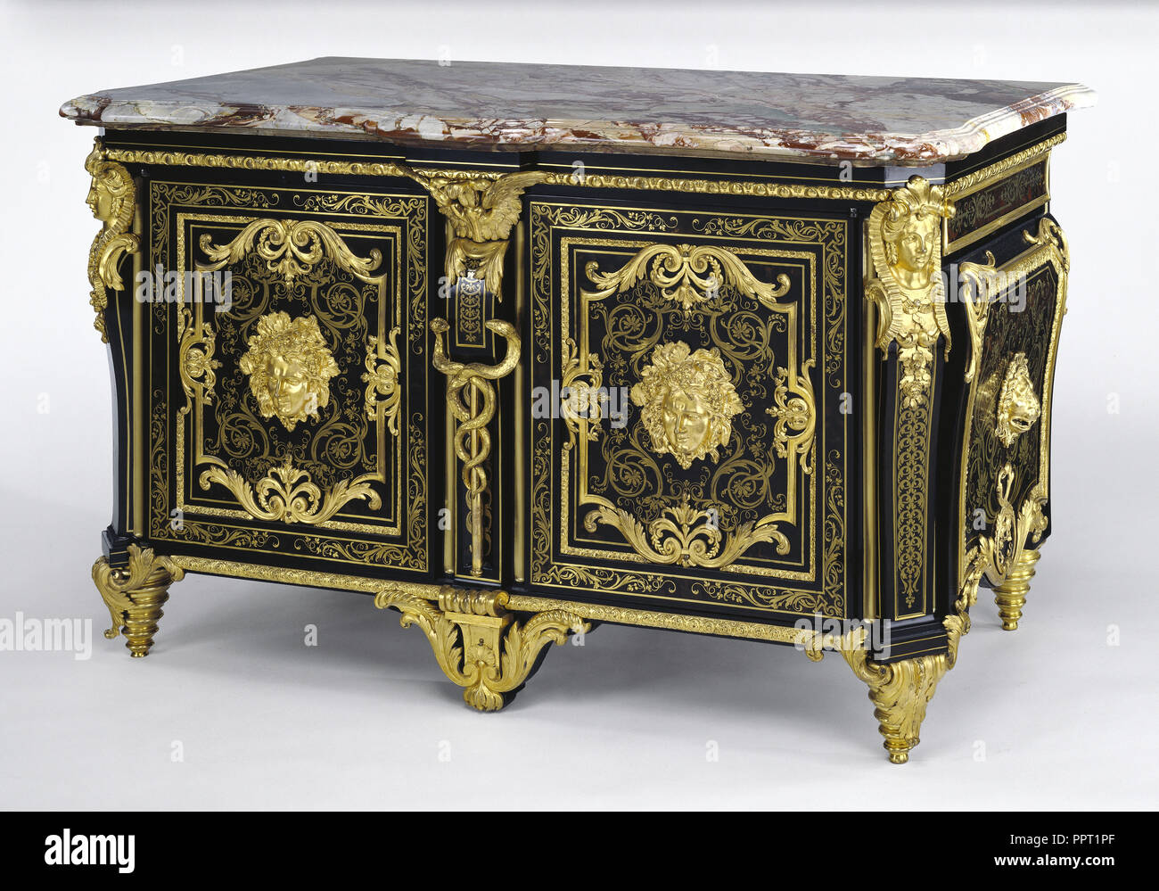 French Louis XIV Style Burlwood Commode with Gilt Bronze Mounts, 20th  Century - Le Louvre French Antiques