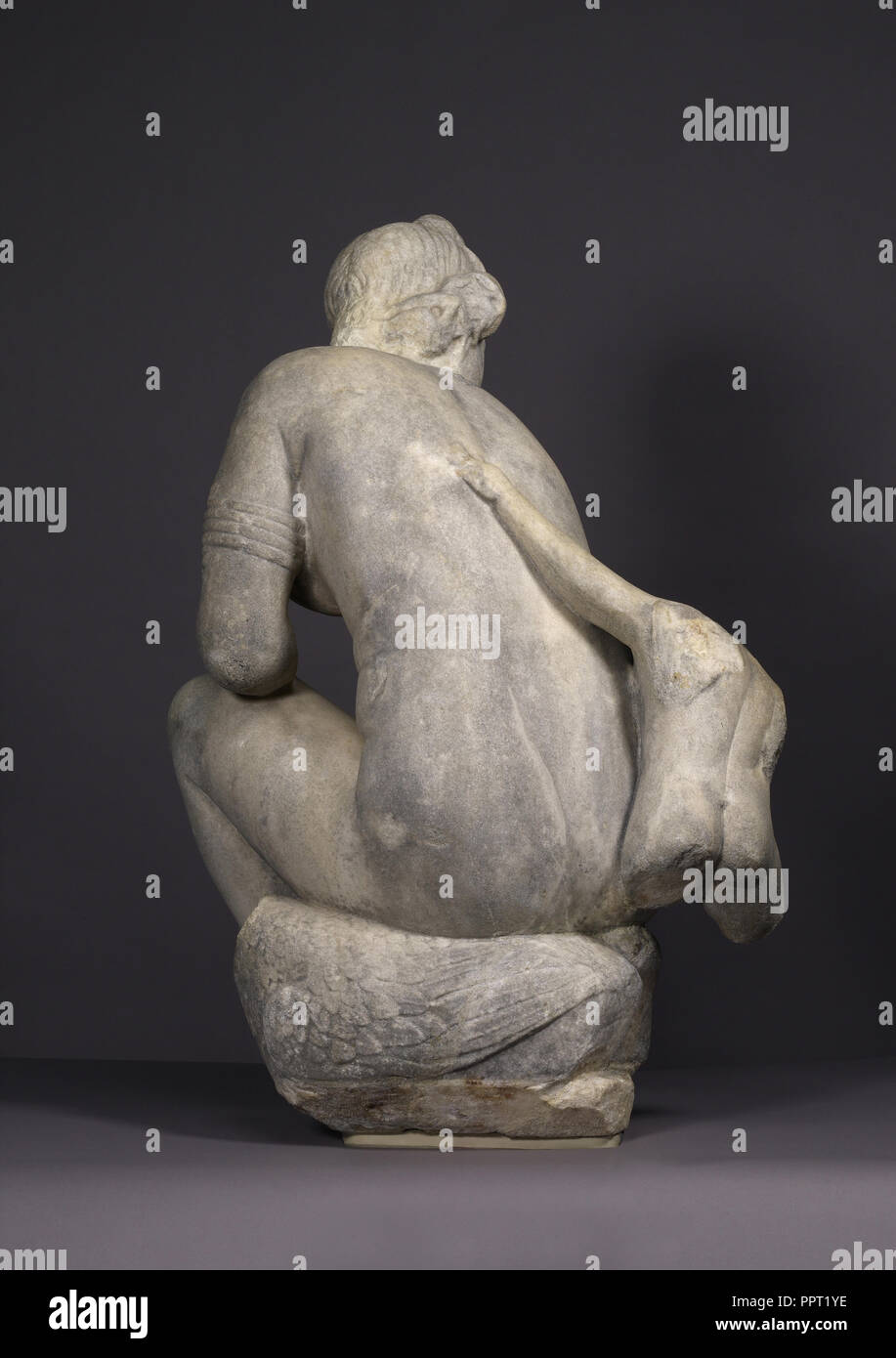 Statue of a Crouching Venus; Roman Empire; 100 - 150; Gray Marble; 115 × 56.7 × 72.6 cm, 45 1,4 × 22 5,16 × 28 9,16 in Stock Photo