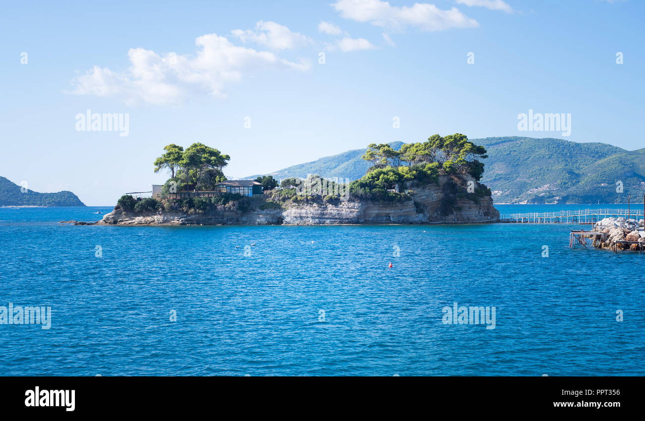 Small island of Cameo in Greece near island Zakynthos. Stock Photo
