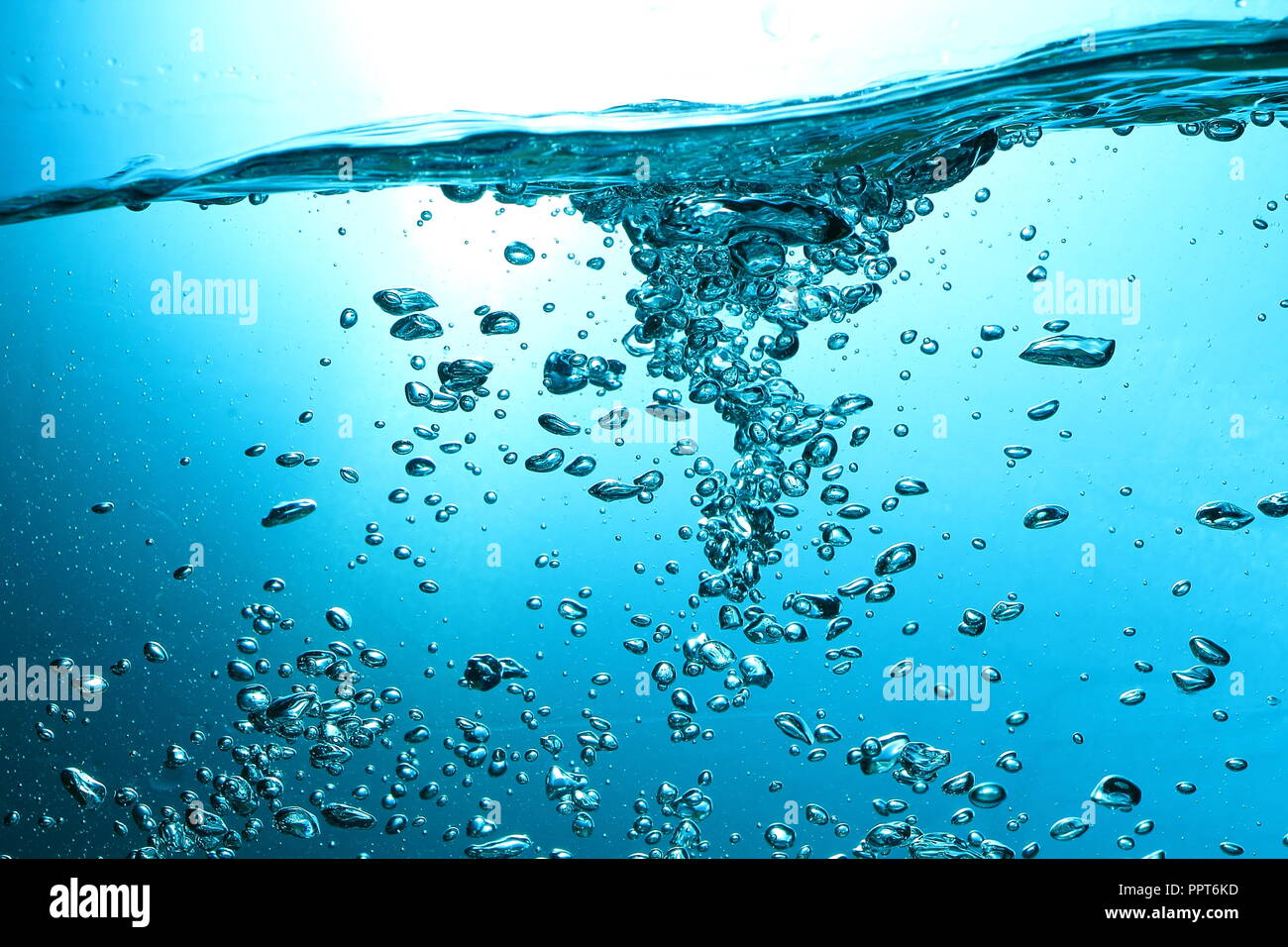 fresh water with bubbles texture background Stock Photo Alamy