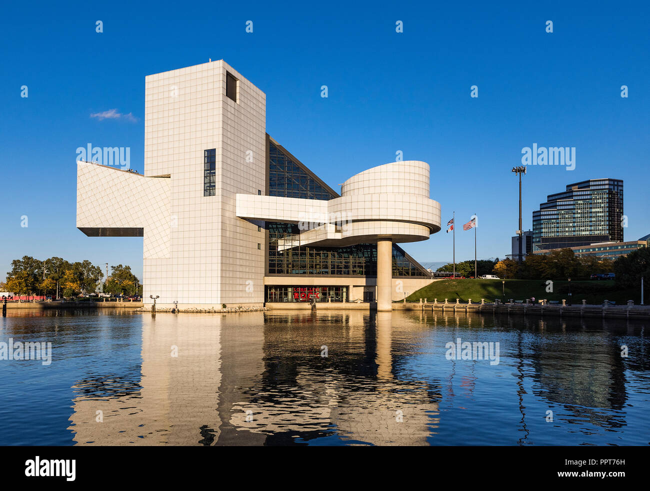 Rock and Roll Hall of Fame, Cleveland, Ohio, USA. Stock Photo