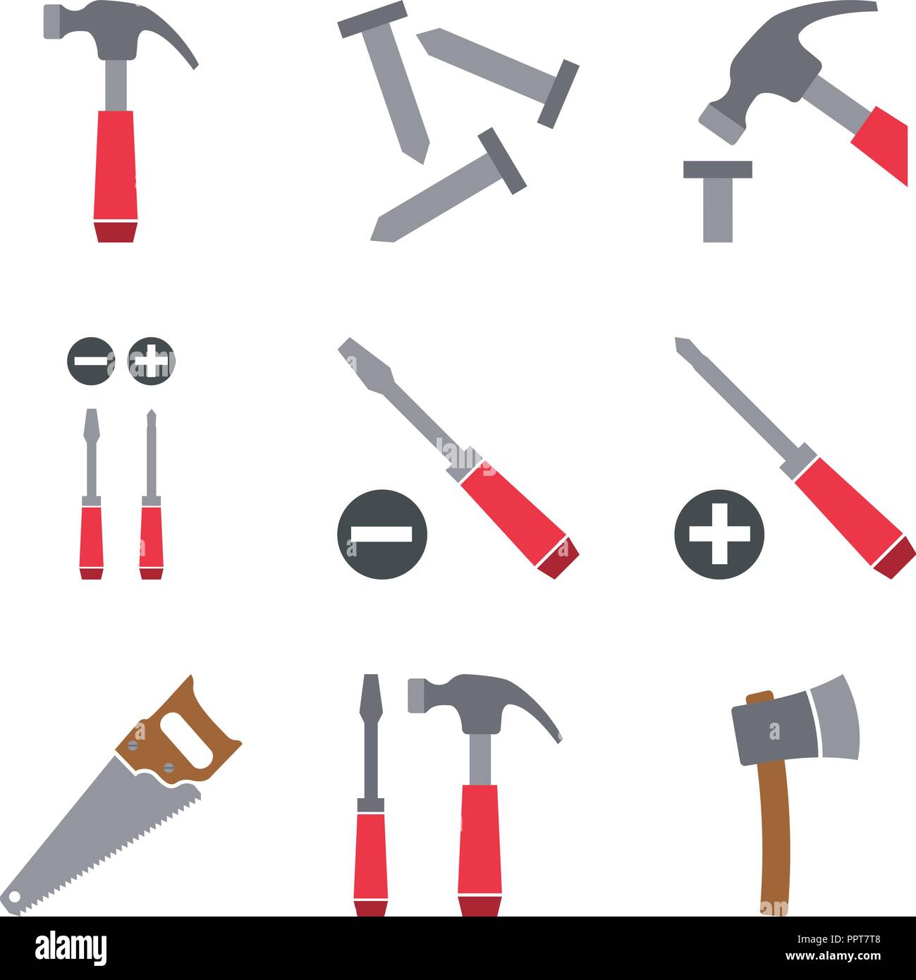 hammer nails and screwdrivers PPT7T8