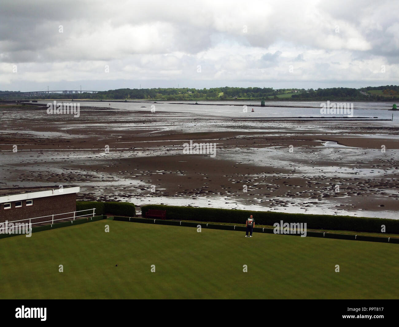 The view, looking west, from the top of Dumbarton Rock showing the