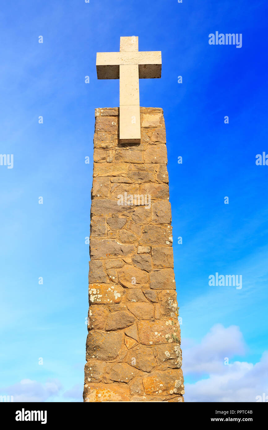 Cabo Da Roca Sign Cabo da Roca, Portugal, monument declaring Cabo da Roca as the most ...