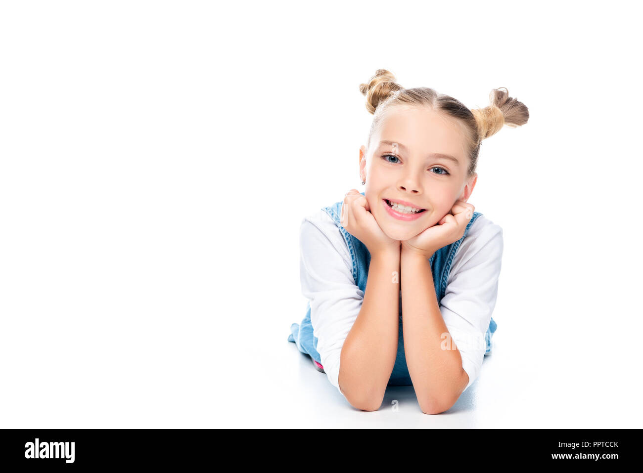 Resting chin on hands Cut Out Stock Images & Pictures Alamy