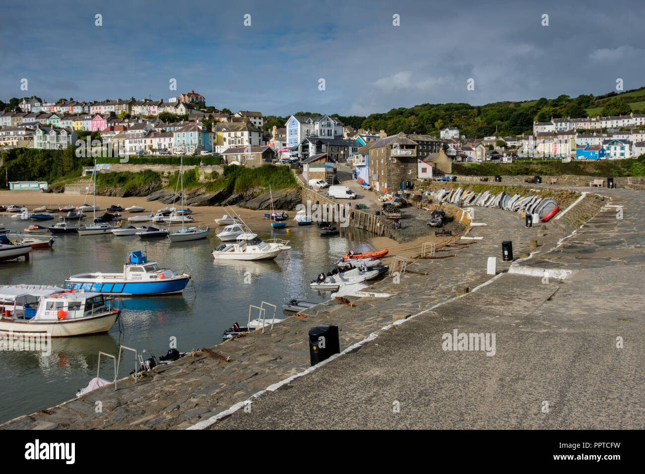 The harbour at New Quay, Ceredigion, Wales Stock Photo Alamy