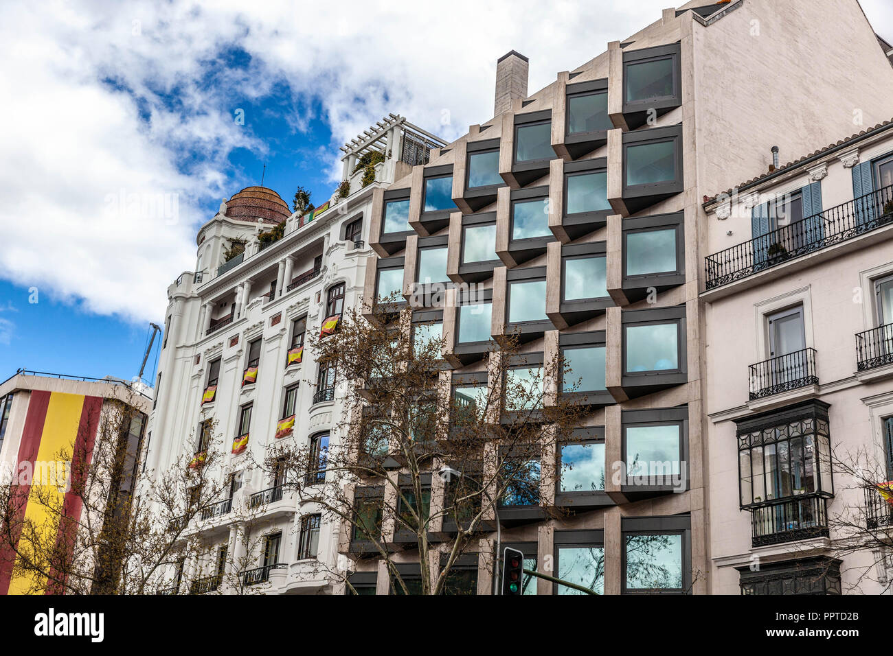 Buildings on Genova Street, Madrid, Spain Stock Photo Alamy