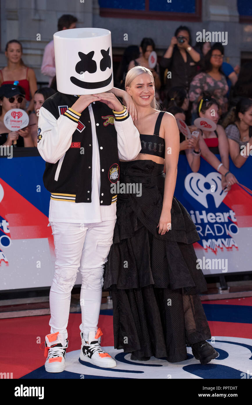 18 Iheartradio Muchmusic Video Awards Held At Muchmusic Hq In Toronto Canada Featuring Marshmello Anne Marie Where Toronto Ontario Canada When 26 Aug 18 Credit Jaime Espinoza Wenn Com Stock Photo Alamy