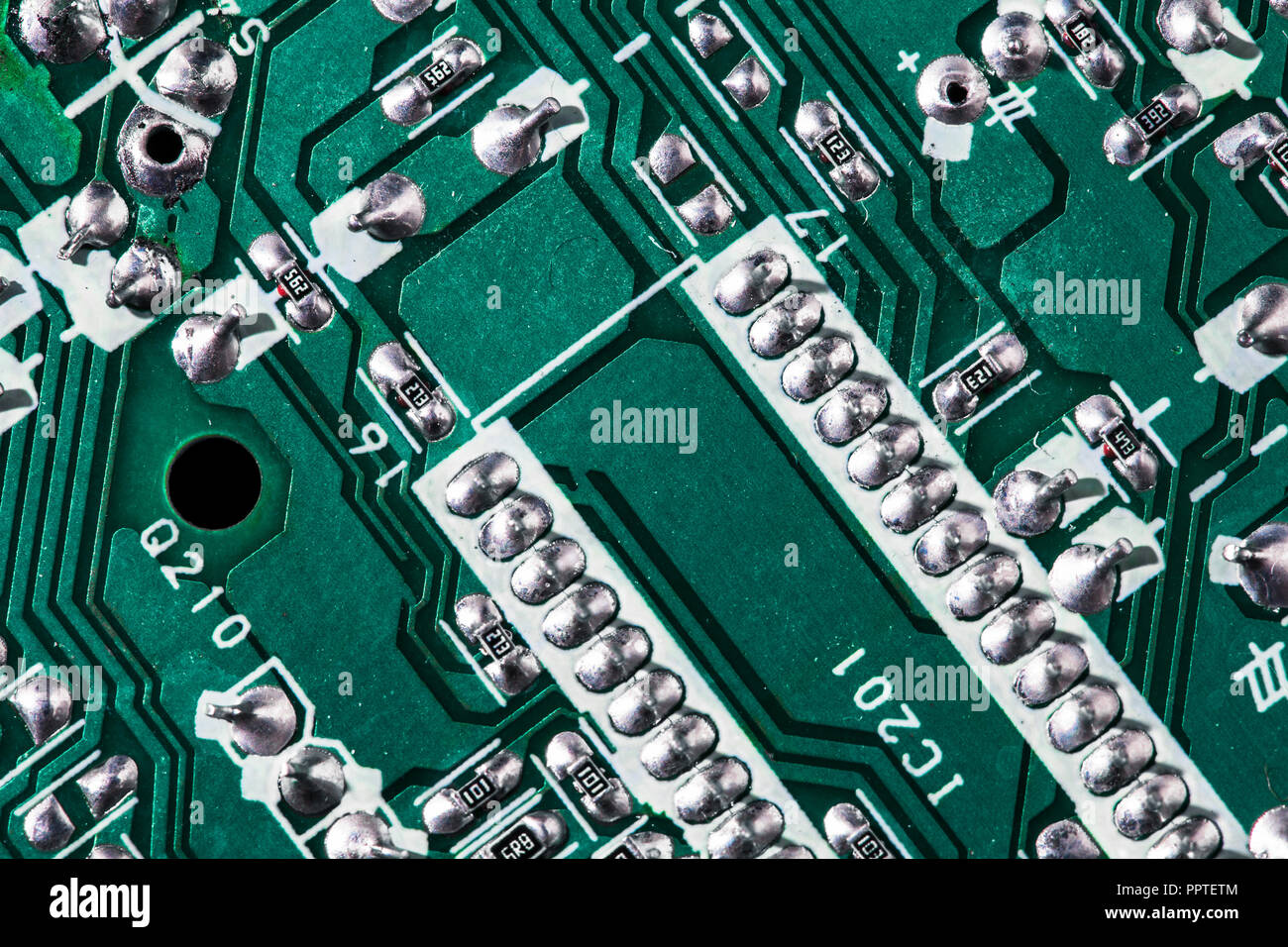 Green digital circuit board background Stock Photo - Alamy