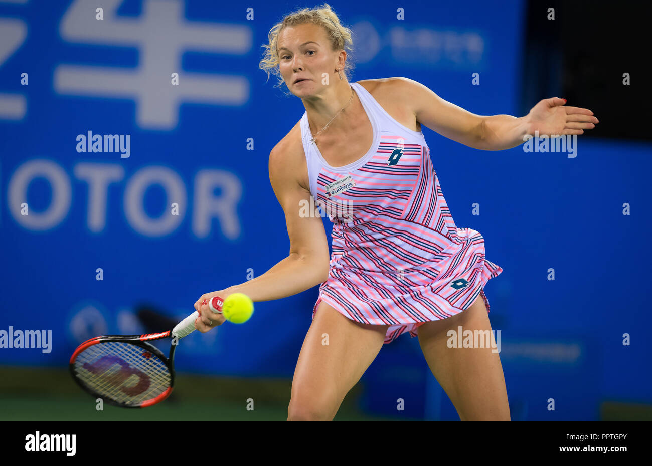 September 25, 2018 - Katerina Siniakova of the Czech Republic in action  during her second-round match