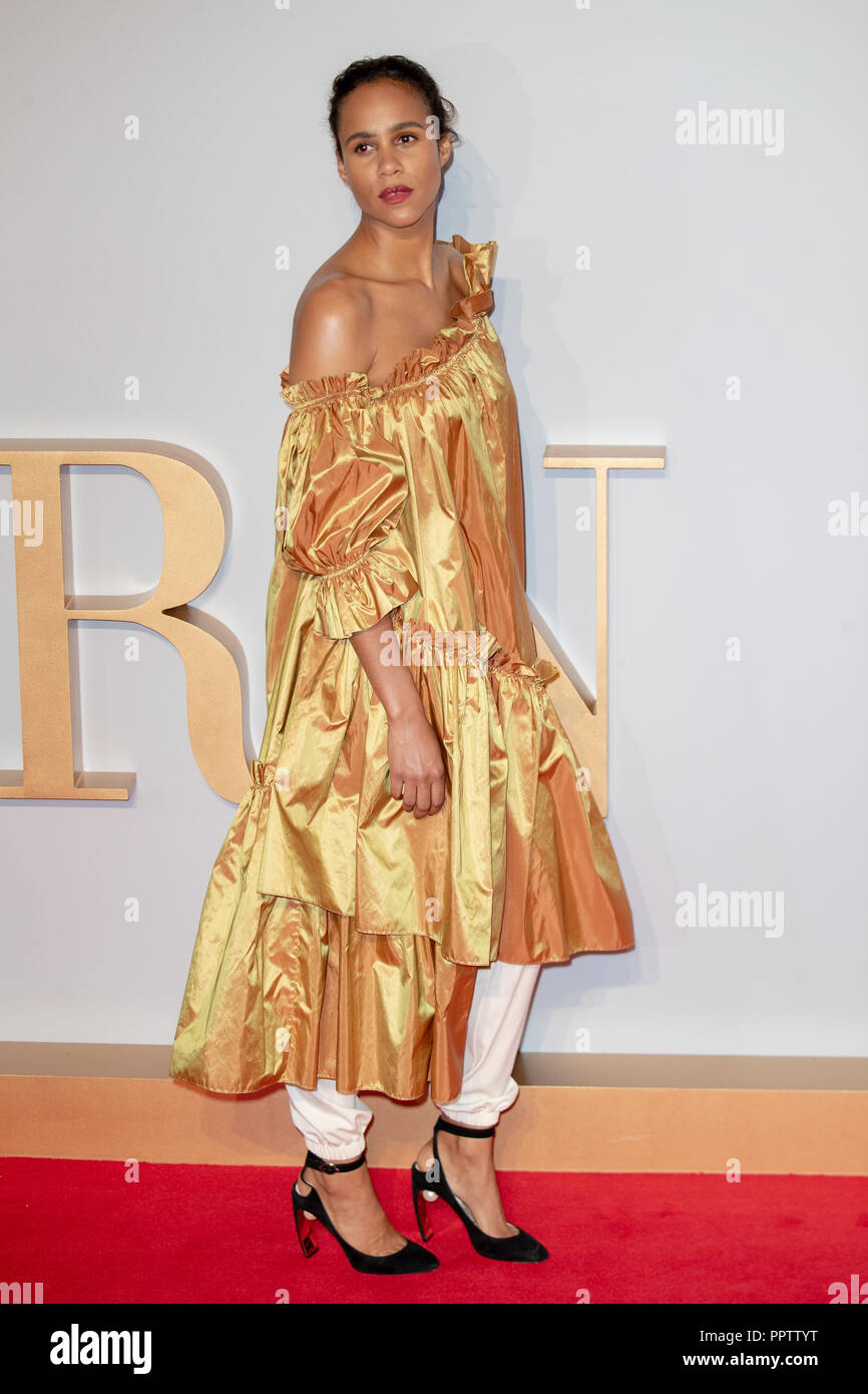 London, UK. 27th Sep 2018.Zawe Ashtonl Attending The London  Premiere of 'A Star is Born' held at VUE WEST END, Leicester square , Uk, Credit: Jason Richardson/Alamy Live News Stock Photo