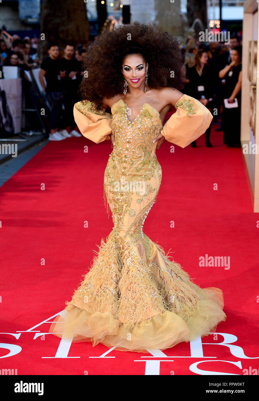 Shangela attending the UK Premiere of A Star is Born held at the Vue West End, Leicester Square, London. Stock Photo