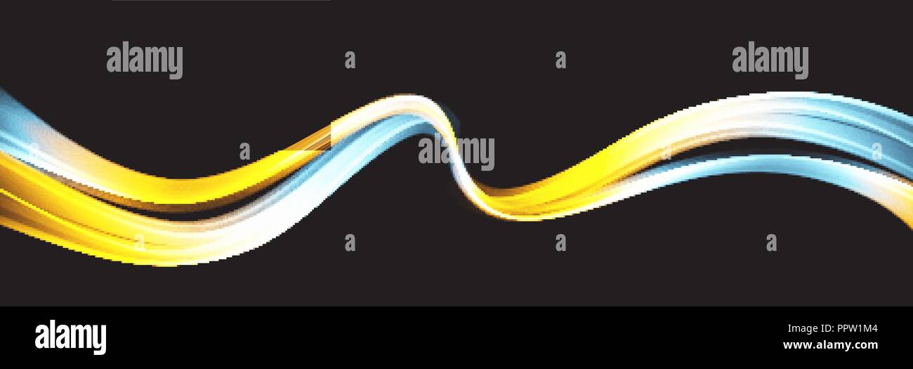 Vector Abstract shiny color wave design element Stock Vector Image ...