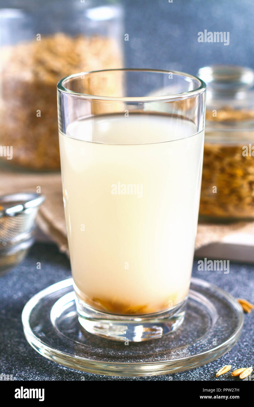 Broth, infusion of oat grains. Oat kvass, jelly is a healthy drink