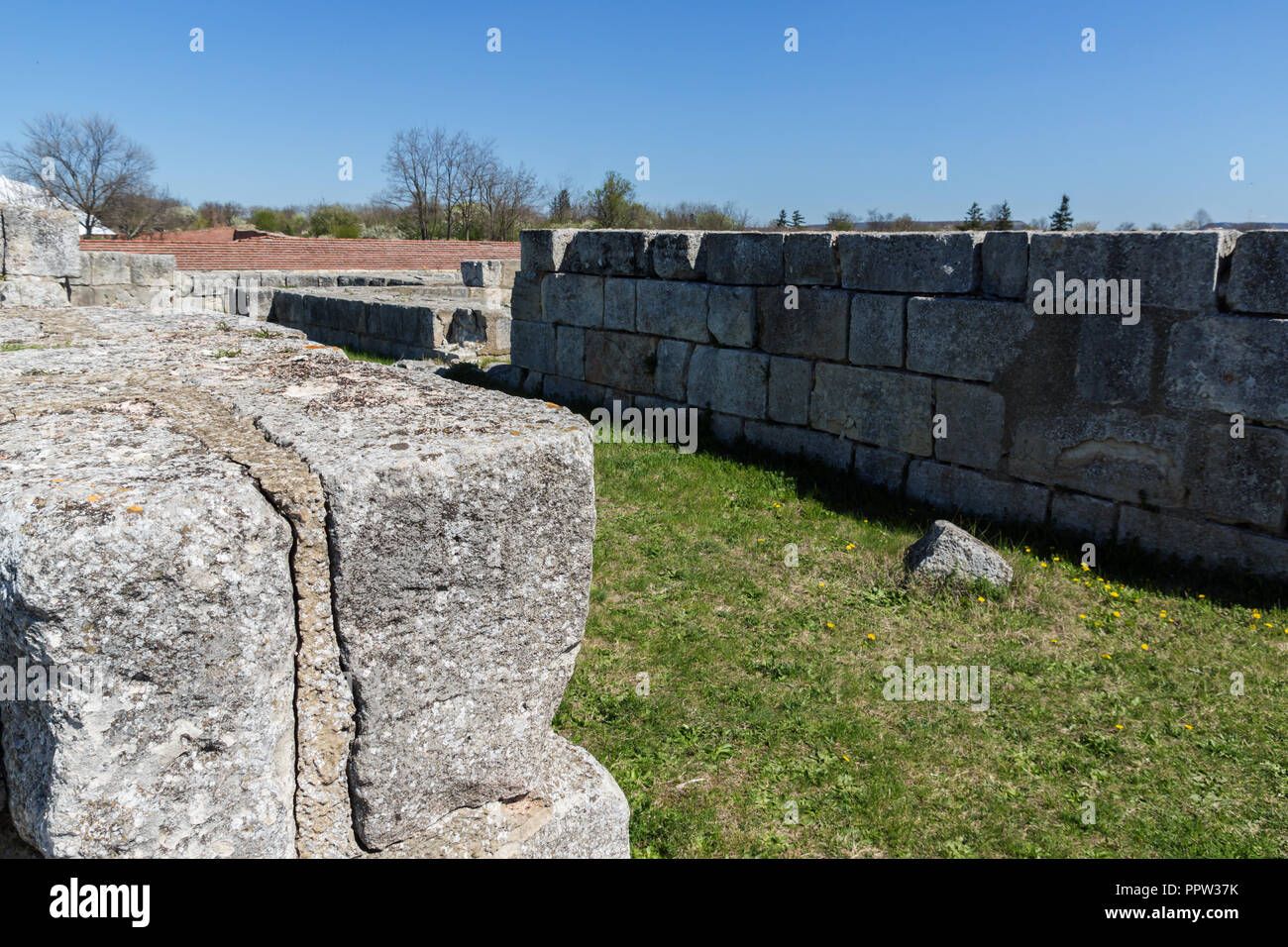Ruins of The capital of the First Bulgarian Empire medieval stronghold ...
