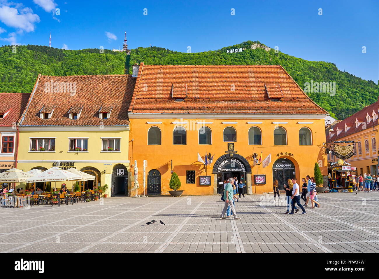 Brasov old town, Transylvania, Romania Stock Photo